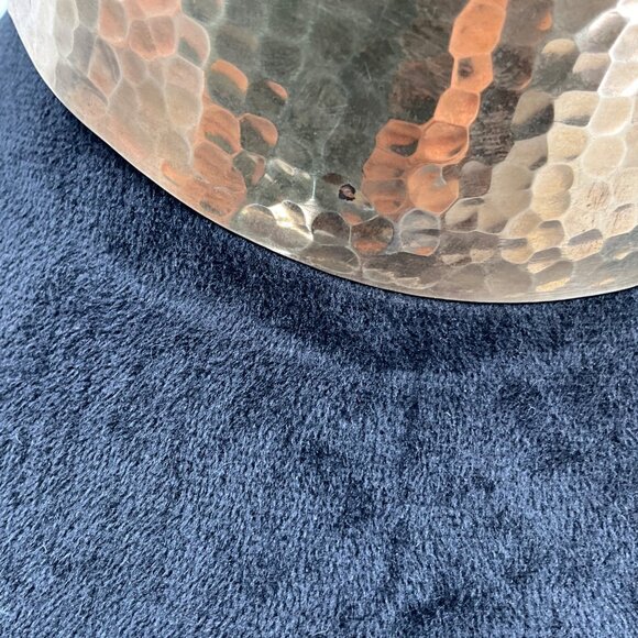 Hammered Brass Metal Choker Collar Necklace Open Back Adjustable Fit - Picture 3 of 5